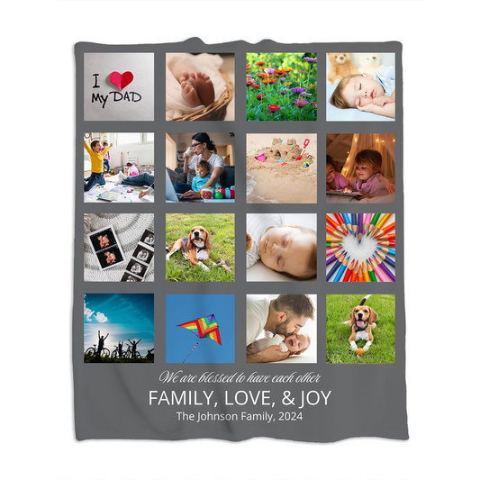 16 Photos - Personalized Blanket