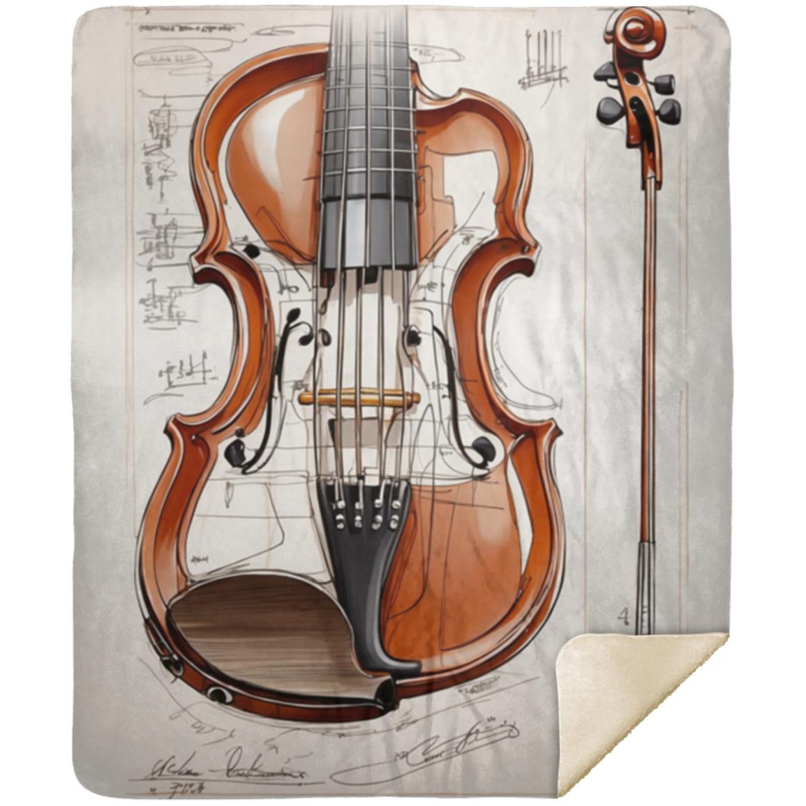 Violin Design Sketch (0002) - Blanket