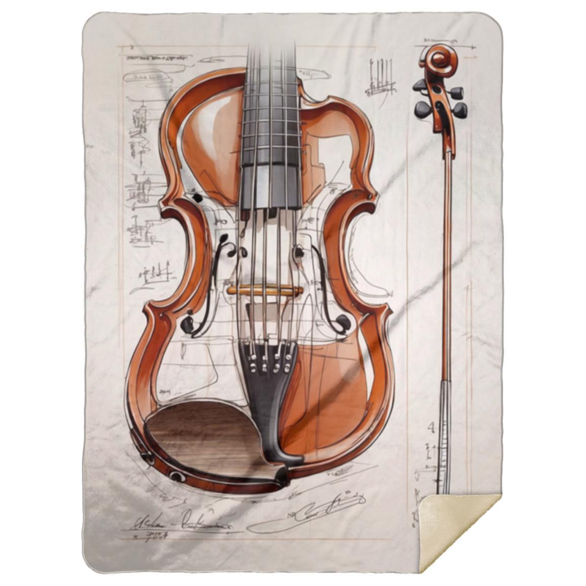 Violin Design Sketch (0002) - Blanket