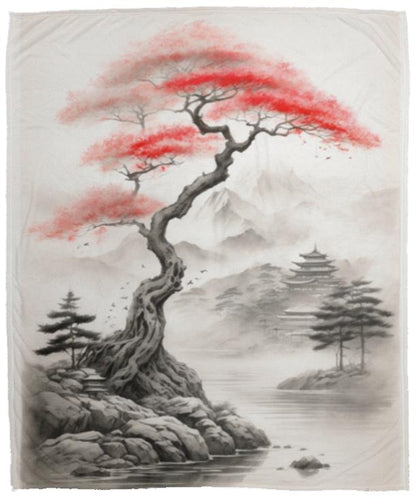 Tree - Asian Influence Design (0011) - Blanket