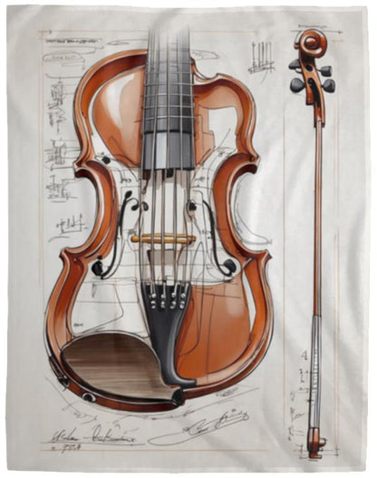 Violin Design Sketch (0002) - Blanket