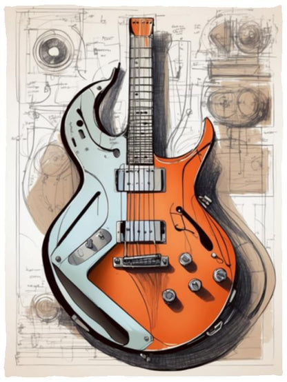 Guitar Design Sketch (0003) - Blanket