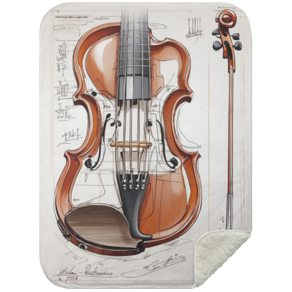 Violin Design Sketch (0002) - Blanket