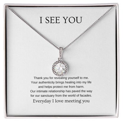 I See You - Romantic Necklace | Gift for girlfriend, fiancée, wife | Pendant Necklace | Hope Necklace