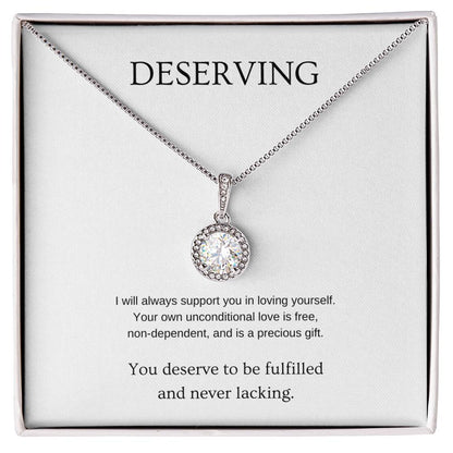 Deserving - Inspiration Necklace | Gift for friend | Pendant Necklace | Hope Necklace