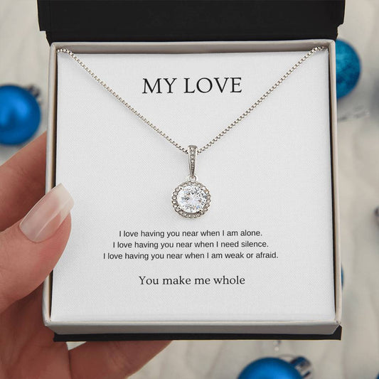 My Love: Make Me Whole - Romantic Necklace | Gift for girlfriend, fiancée, wife | Pendant Necklace | Hope Necklace