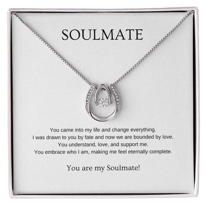 Soulmate - Romantic Necklace | Gift for girlfriend, fiancée, wife | Pendant Necklace | Lucky Necklace