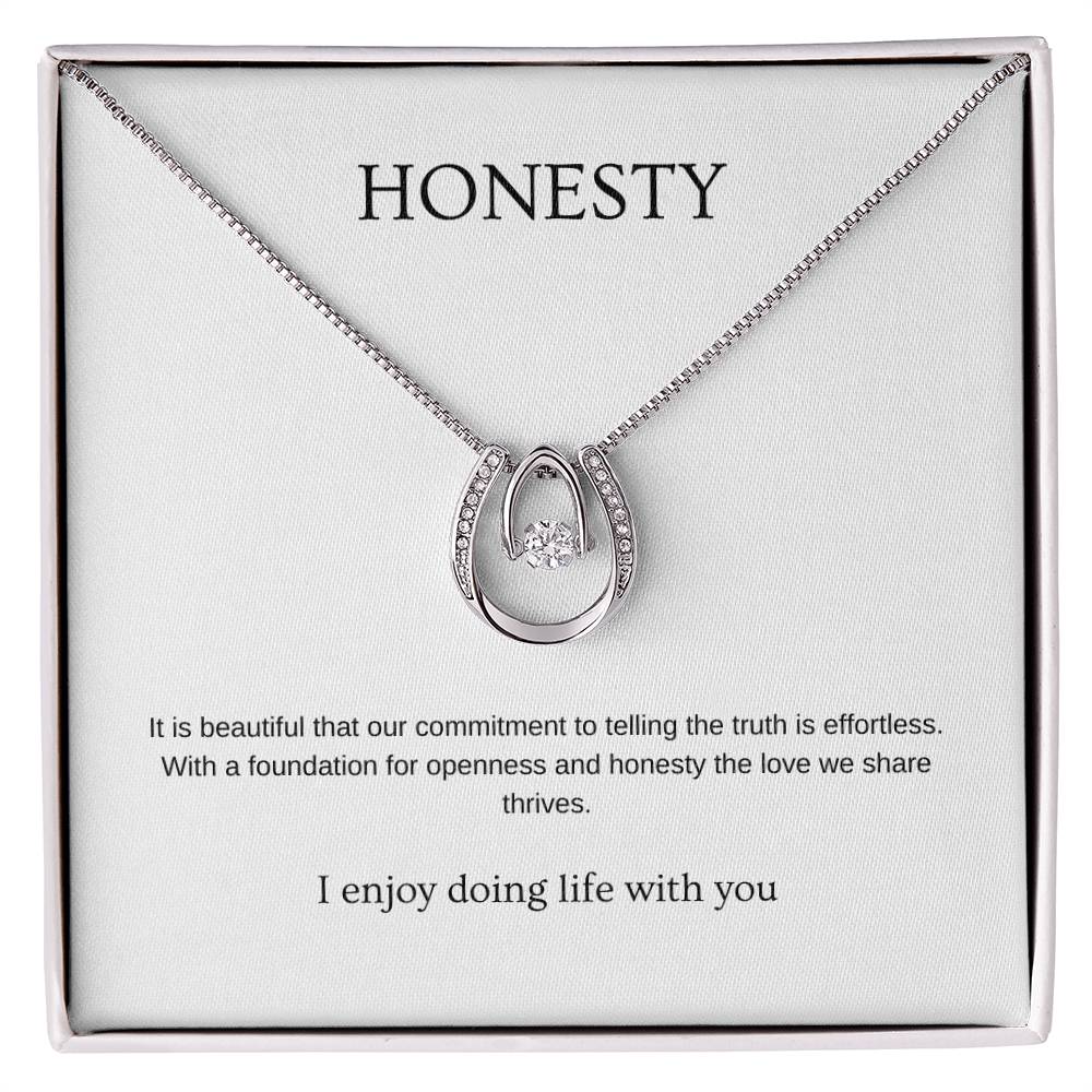 Honesty - Romantic Necklace | Gift for girlfriend, fiancée, wife | Pendant Necklace | Lucky Necklace