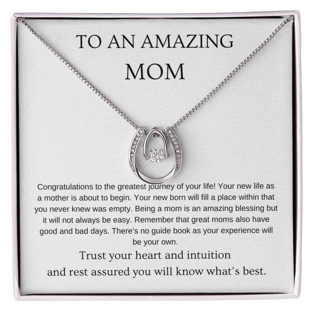 Amazing - New Mom Necklace | Gift for new mom | Pendant Necklace | Lucky Necklace