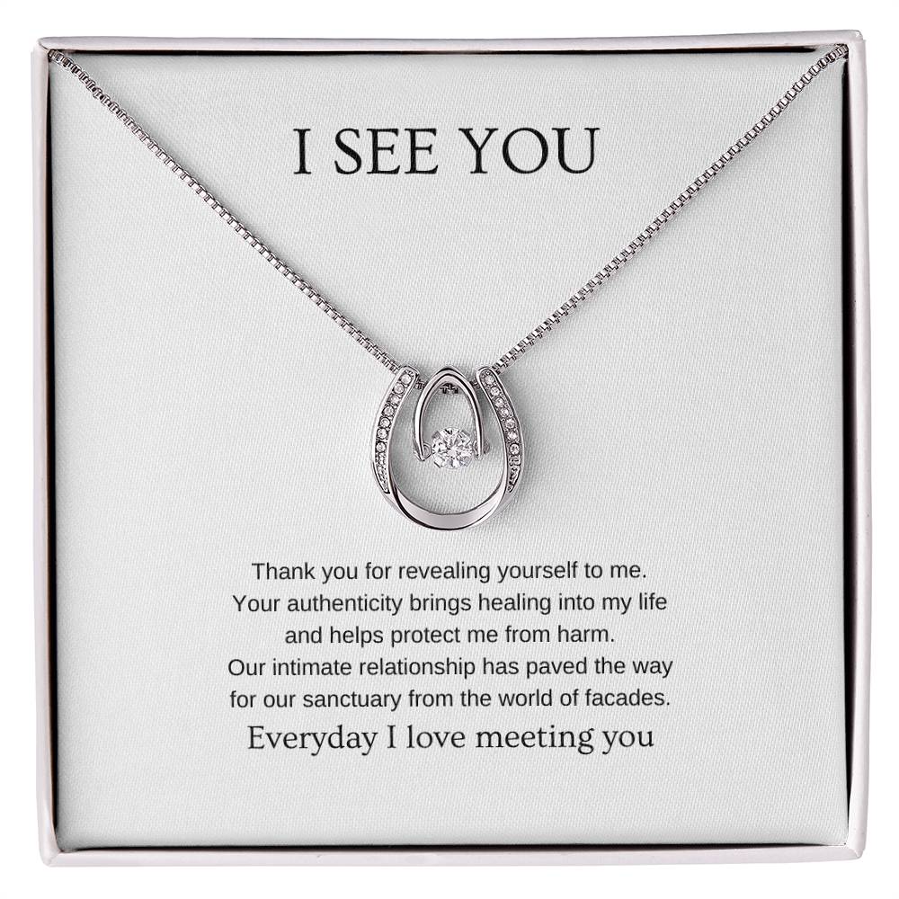 I see you - Romantic Necklace | Gift for girlfriend, fiancée, wife | Pendant Necklace | Lucky Necklace