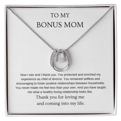 Now I see - Bonus Mom Necklace | Gift for bonus mom | Pendant Necklace | Lucky Necklace