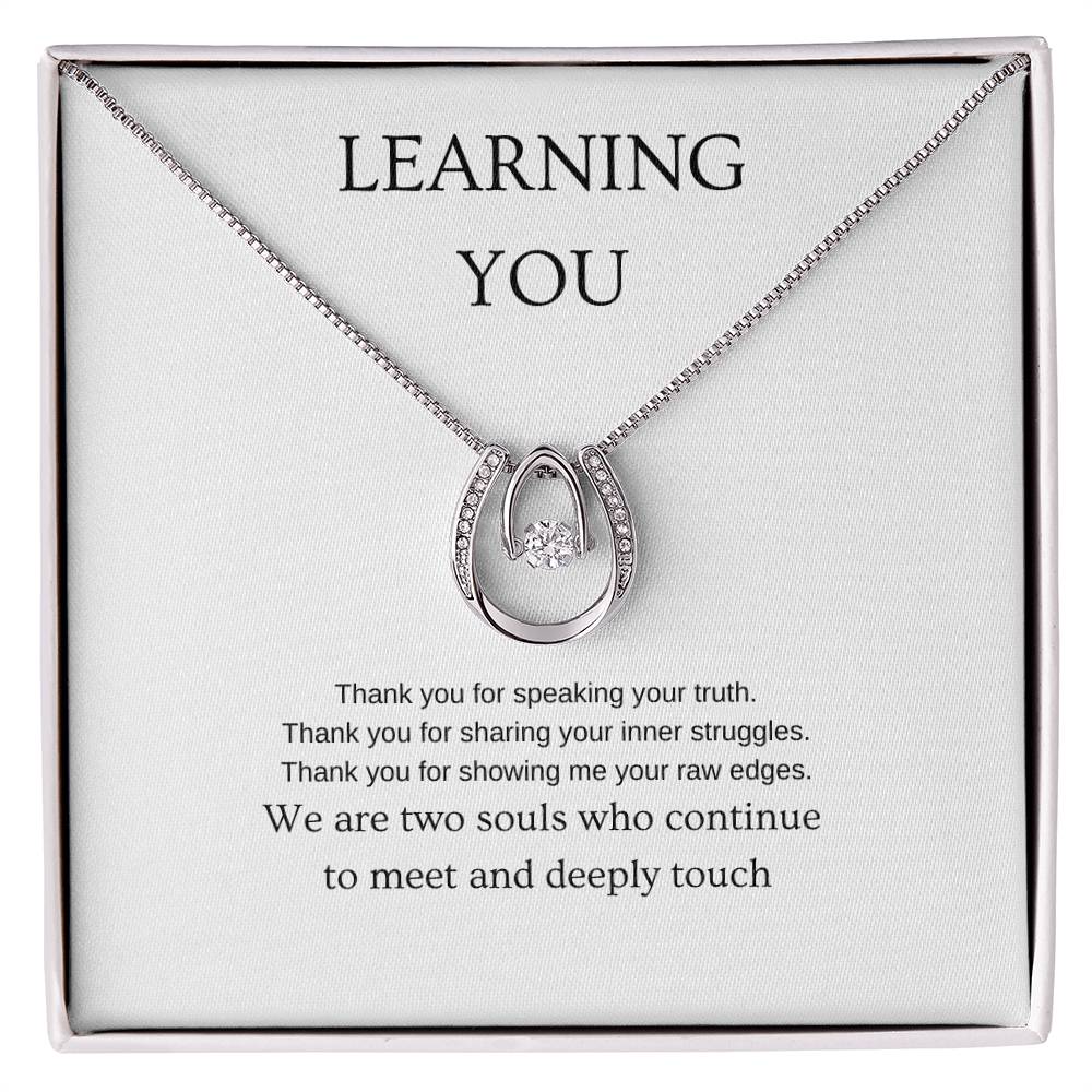 Learning You - Romantic Necklace | Gift for girlfriend, fiancée, wife | Pendant Necklace | Lucky Necklace