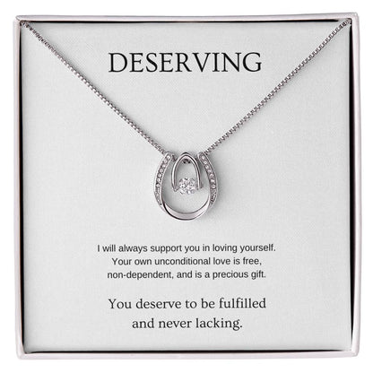 Deserving - Inspiration Necklace | Gift for friend | Pendant Necklace | Lucky Necklace