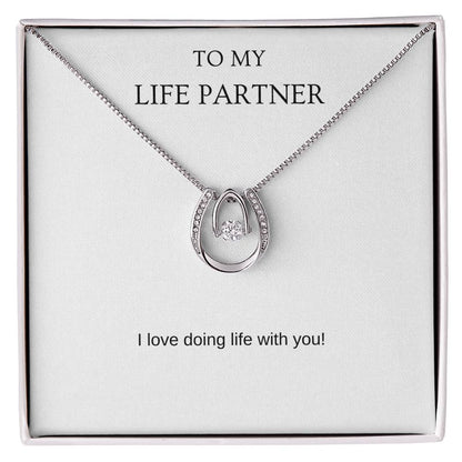 Life Partner - Romantic Necklace | Gift for girlfriend, fiancée, wife | Pendant Necklace | Lucky Necklace