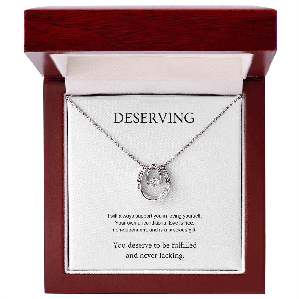 Deserving - Inspiration Necklace | Gift for friend | Pendant Necklace | Lucky Necklace