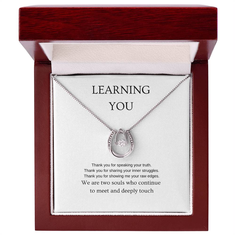 Learning You - Romantic Necklace | Gift for girlfriend, fiancée, wife | Pendant Necklace | Lucky Necklace