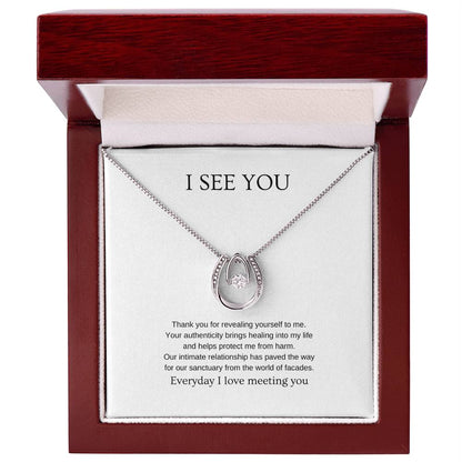 I see you - Romantic Necklace | Gift for girlfriend, fiancée, wife | Pendant Necklace | Lucky Necklace