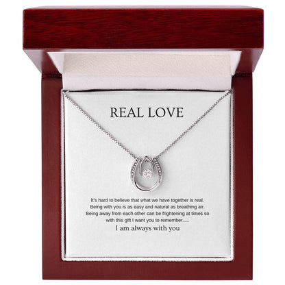 Real Love - Romantic Necklace | Gift for girlfriend, fiancée, wife | Pendant Necklace | Lucky Necklace