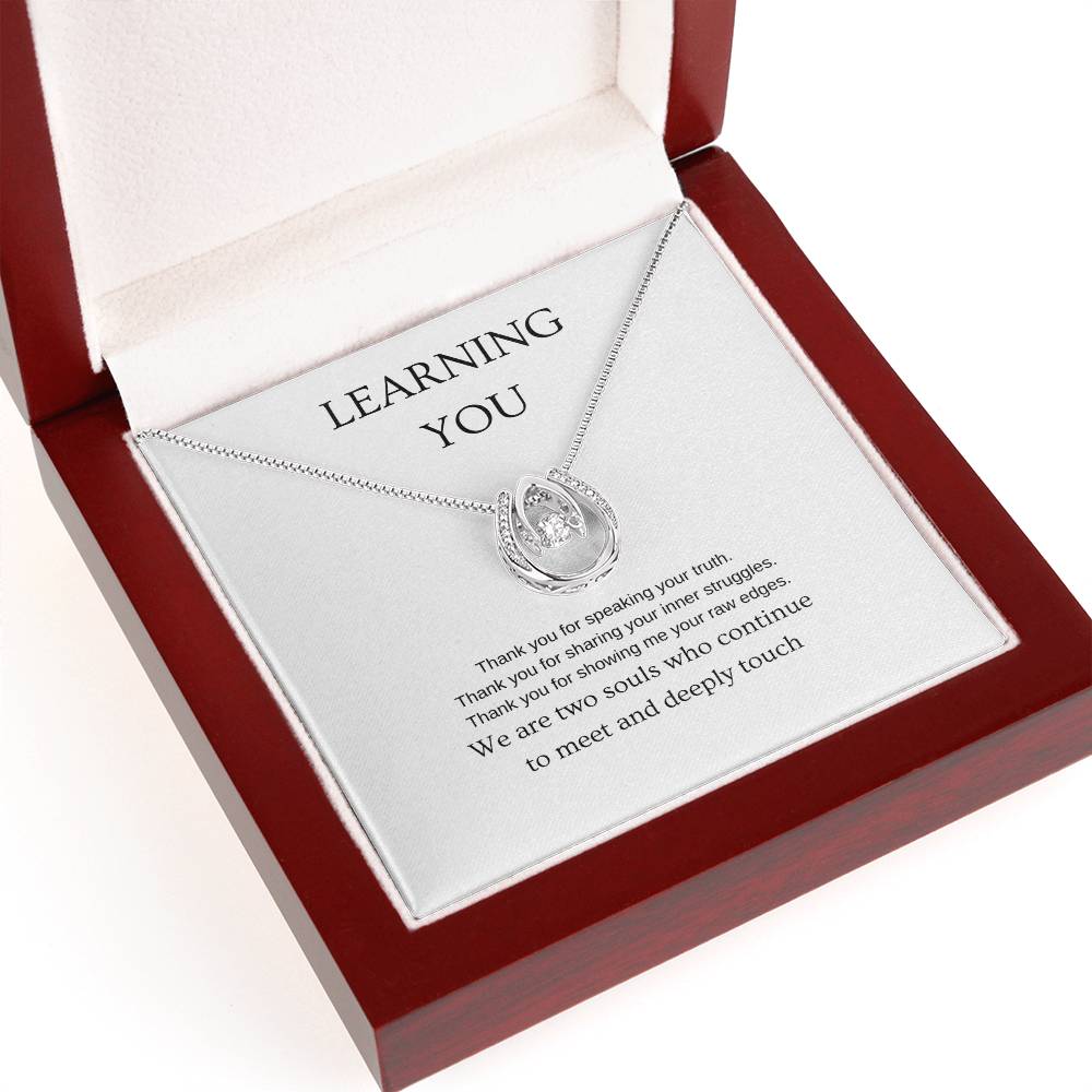 Learning You - Romantic Necklace | Gift for girlfriend, fiancée, wife | Pendant Necklace | Lucky Necklace