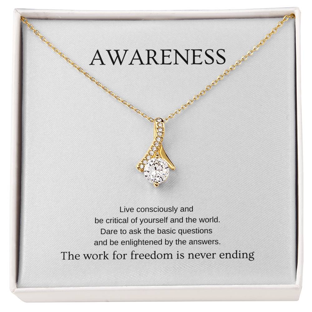 Awareness - Inspiration Necklace | Gift for friend | Pendant Necklace | Beauty Necklace