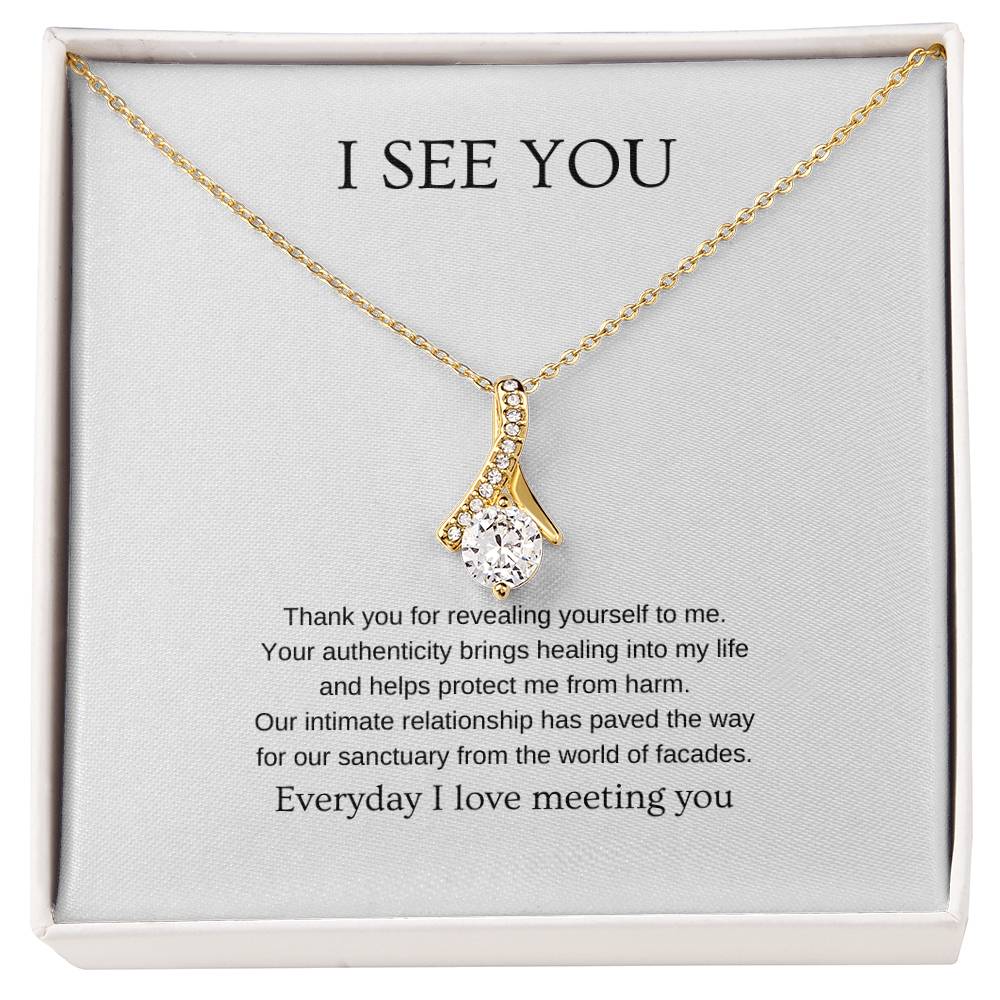 I see you - Romantic Necklace | Gift for girlfriend, fiancée, wife | Pendant Necklace | Beauty Necklace