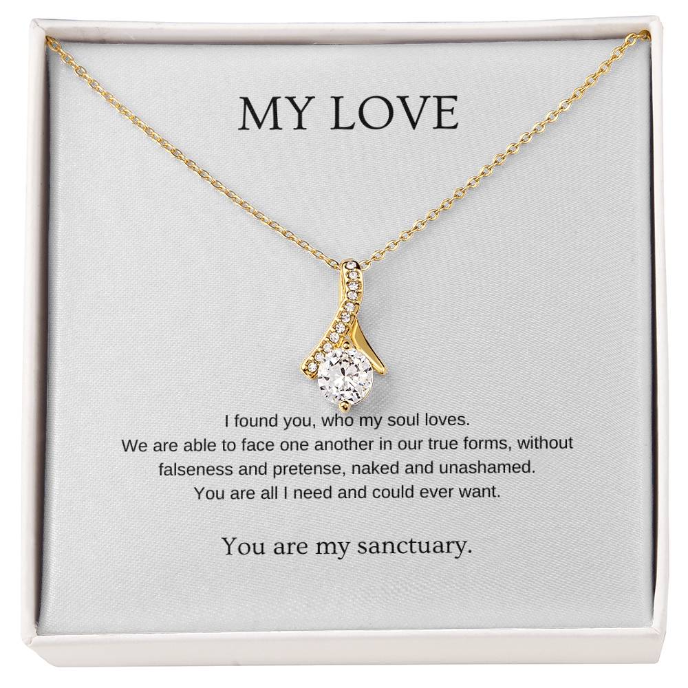 My Love - Romantic Necklace | Gift for girlfriend, fiancée, wife | Pendant Necklace | Beauty Necklace