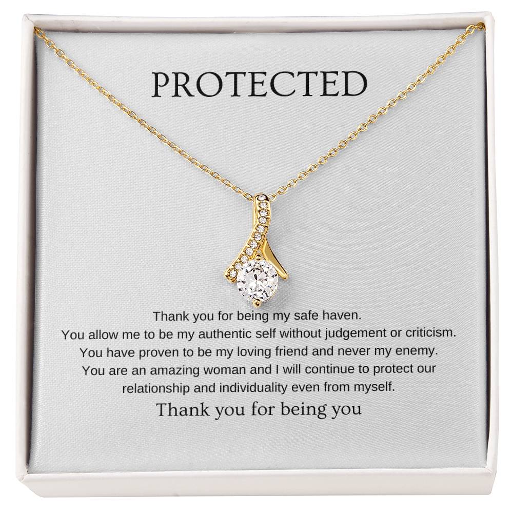 Protected Necklace | Gift for friend, girlfriend, fiancée, wife | Pendant Necklace | Beauty Necklace