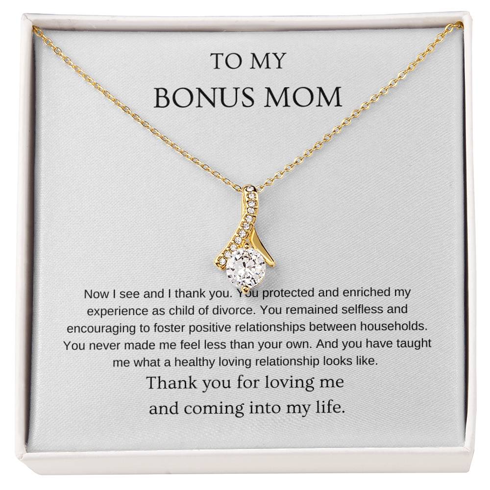 Now I see - Bonus Mom Necklace | Gift for bonus mom | Pendant Necklace | Beauty Necklace