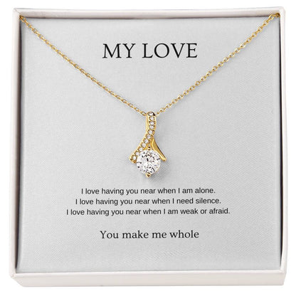 My Love: Make Me Whole - Romantic Necklace | Gift for girlfriend, fiancée, wife | Pendant Necklace | Beauty Necklace