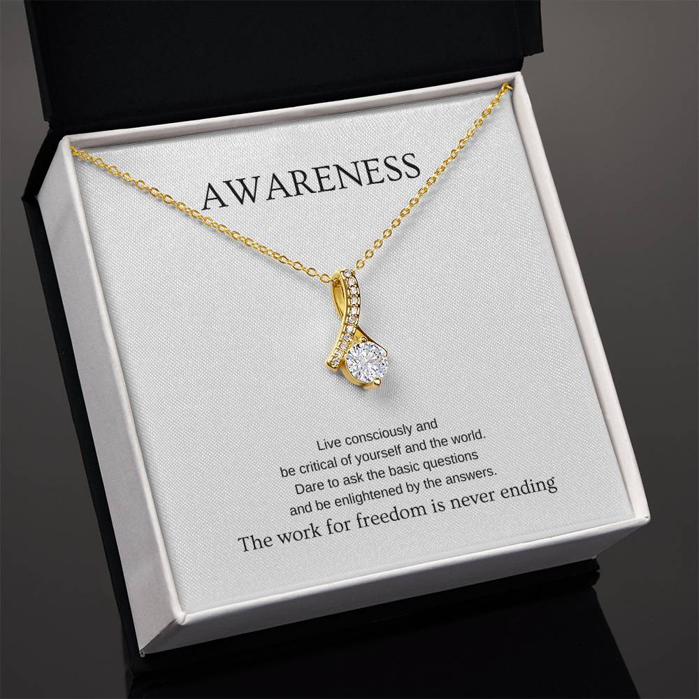 Awareness - Inspiration Necklace | Gift for friend | Pendant Necklace | Beauty Necklace