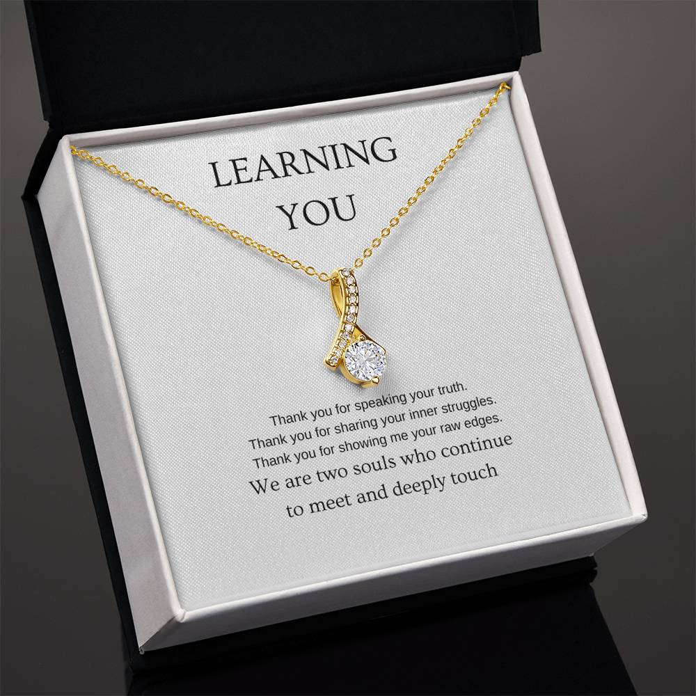 Learning You - Romantic Necklace | Gift for girlfriend, fiancée, wife | Pendant Necklace | Beauty Necklace