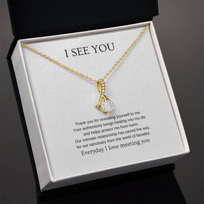 I see you - Romantic Necklace | Gift for girlfriend, fiancée, wife | Pendant Necklace | Beauty Necklace