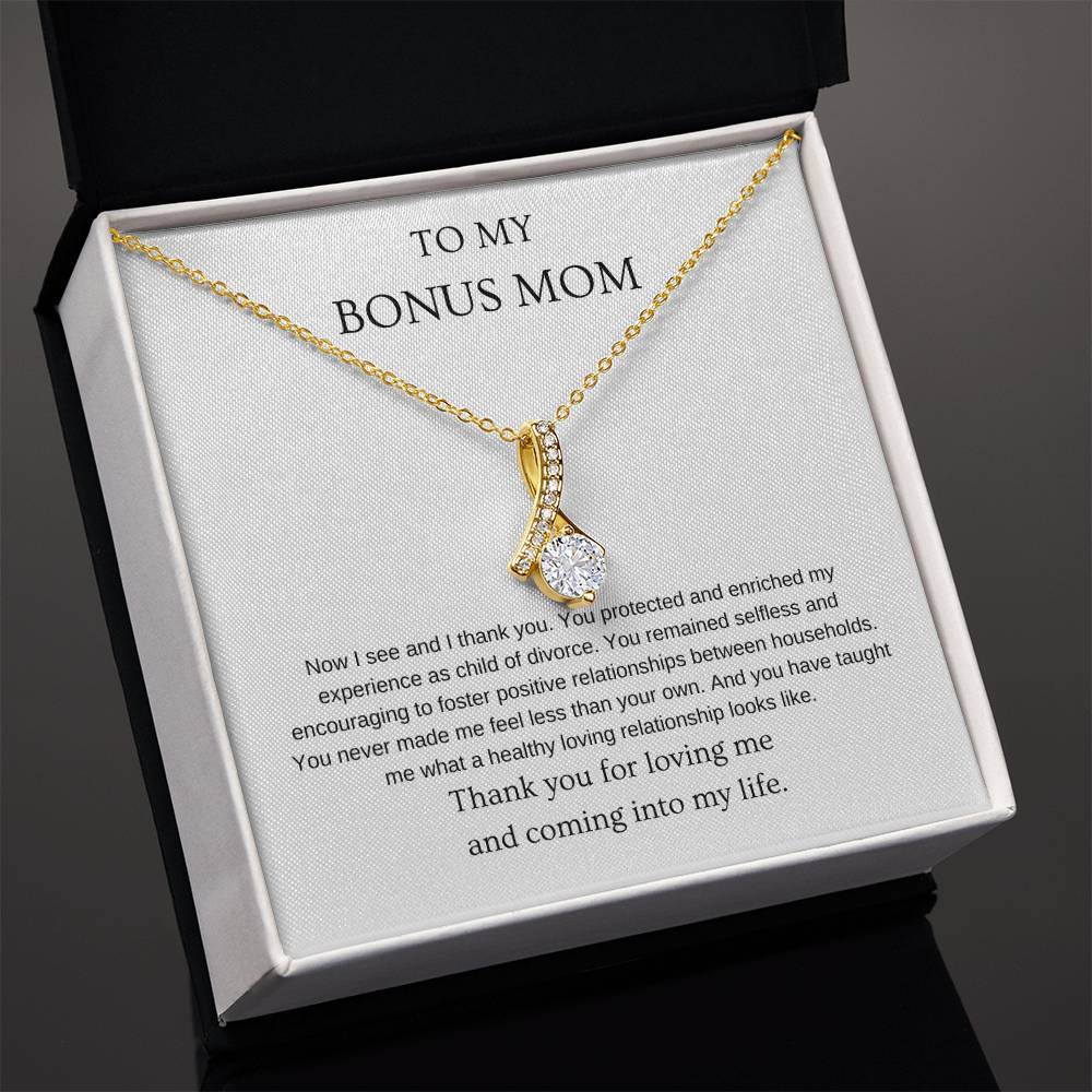 Now I see - Bonus Mom Necklace | Gift for bonus mom | Pendant Necklace | Beauty Necklace