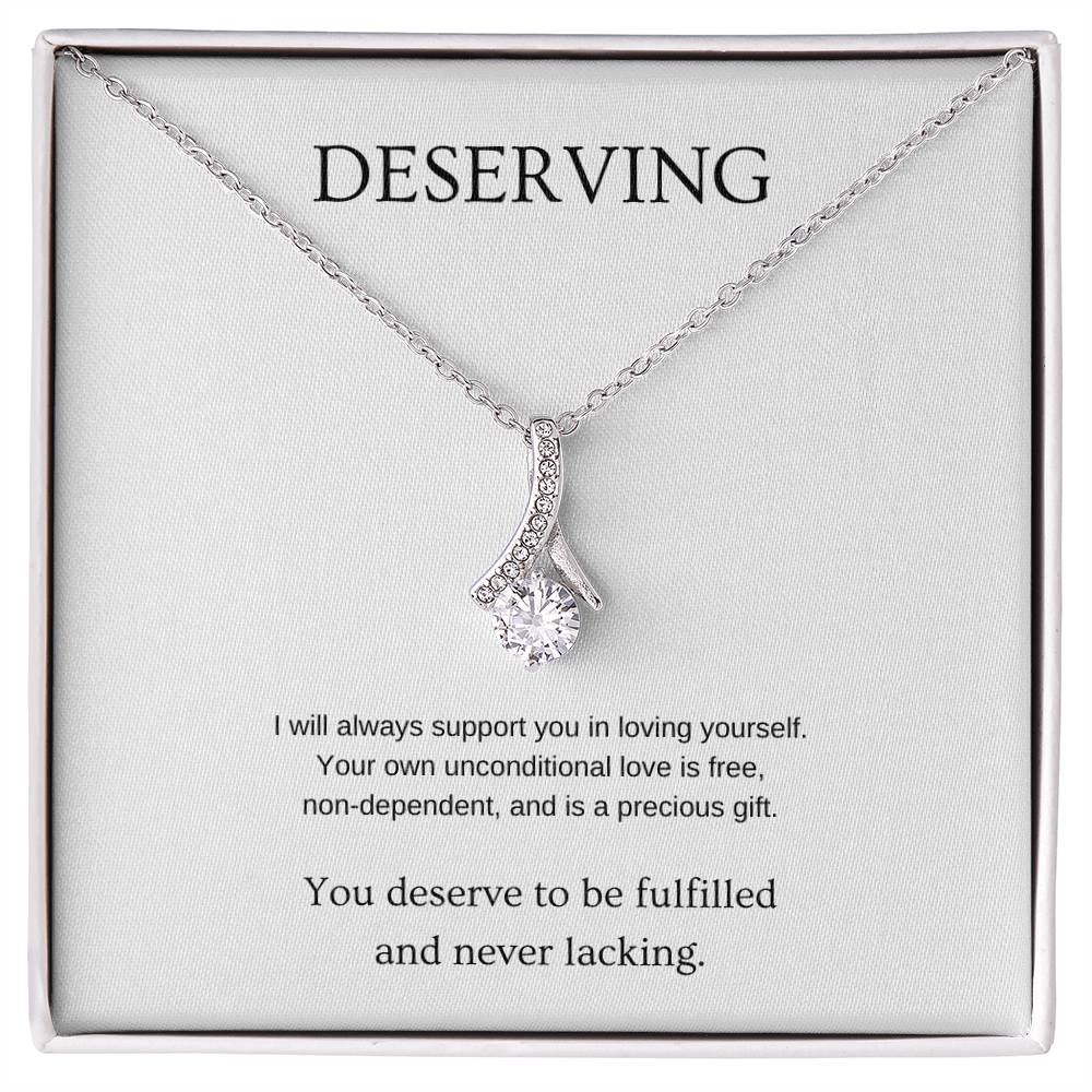 Deserving - Inspiration Necklace | Gift for friend | Pendant Necklace | Beauty Necklace