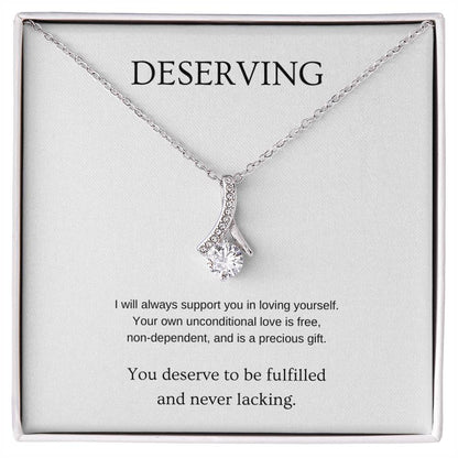 Deserving - Inspiration Necklace | Gift for friend | Pendant Necklace | Beauty Necklace