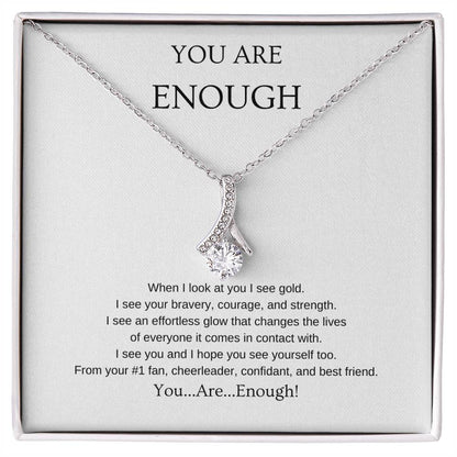 You Are Enough Necklace | Gift for friend | Pendant Necklace | Beauty Necklace