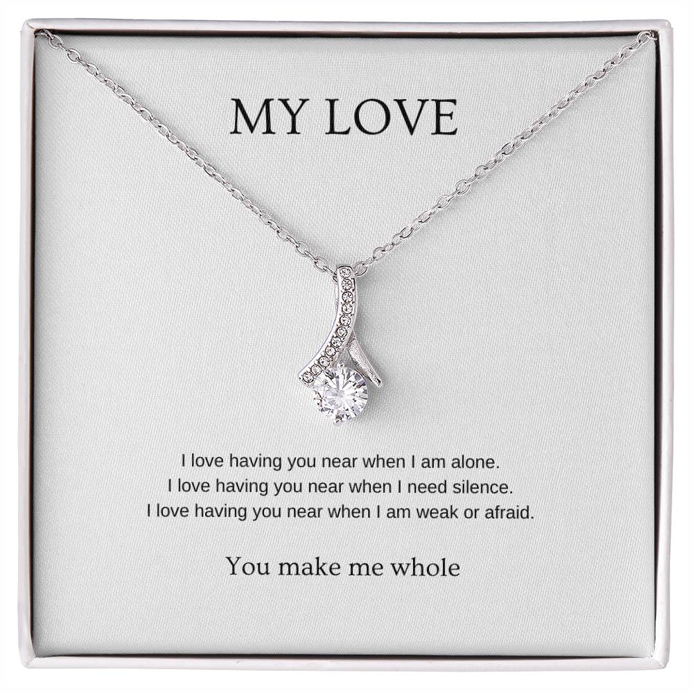 My Love: Make Me Whole - Romantic Necklace | Gift for girlfriend, fiancée, wife | Pendant Necklace | Beauty Necklace