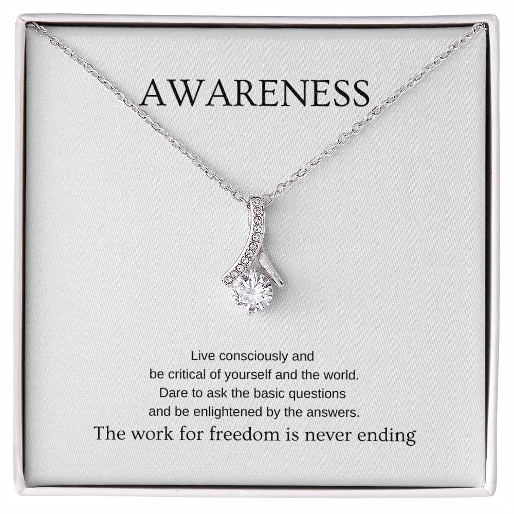 Awareness - Inspiration Necklace | Gift for friend | Pendant Necklace | Beauty Necklace