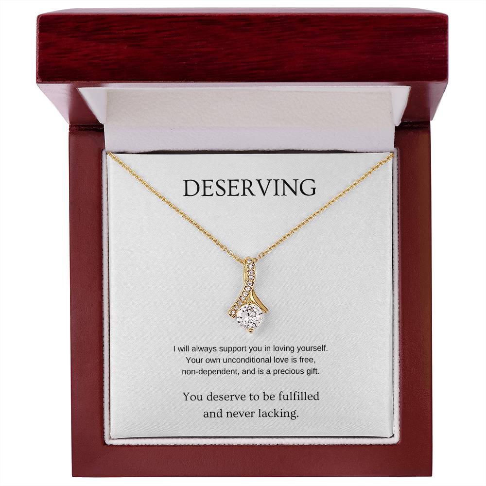 Deserving - Inspiration Necklace | Gift for friend | Pendant Necklace | Beauty Necklace