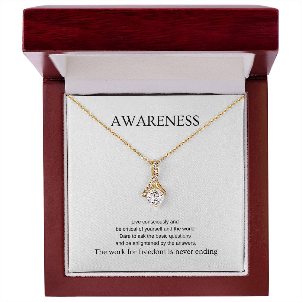 Awareness - Inspiration Necklace | Gift for friend | Pendant Necklace | Beauty Necklace