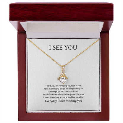 I see you - Romantic Necklace | Gift for girlfriend, fiancée, wife | Pendant Necklace | Beauty Necklace