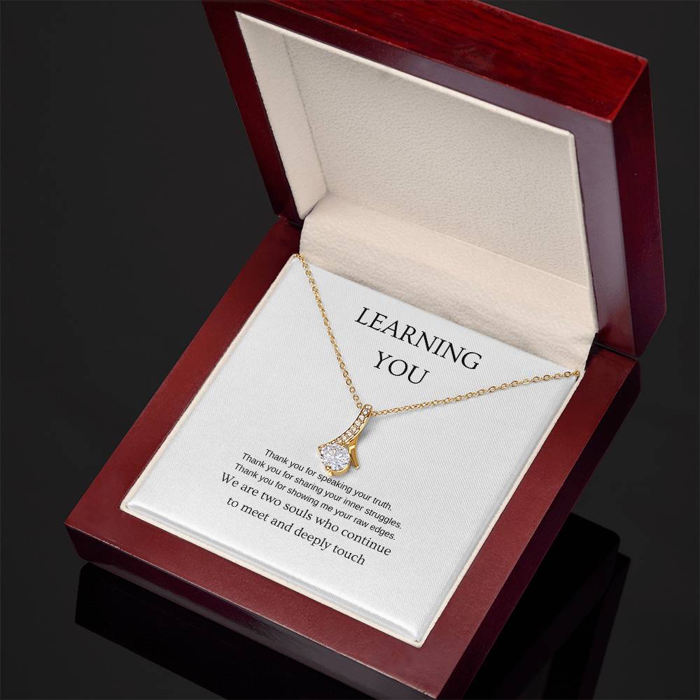 Learning You - Romantic Necklace | Gift for girlfriend, fiancée, wife | Pendant Necklace | Beauty Necklace