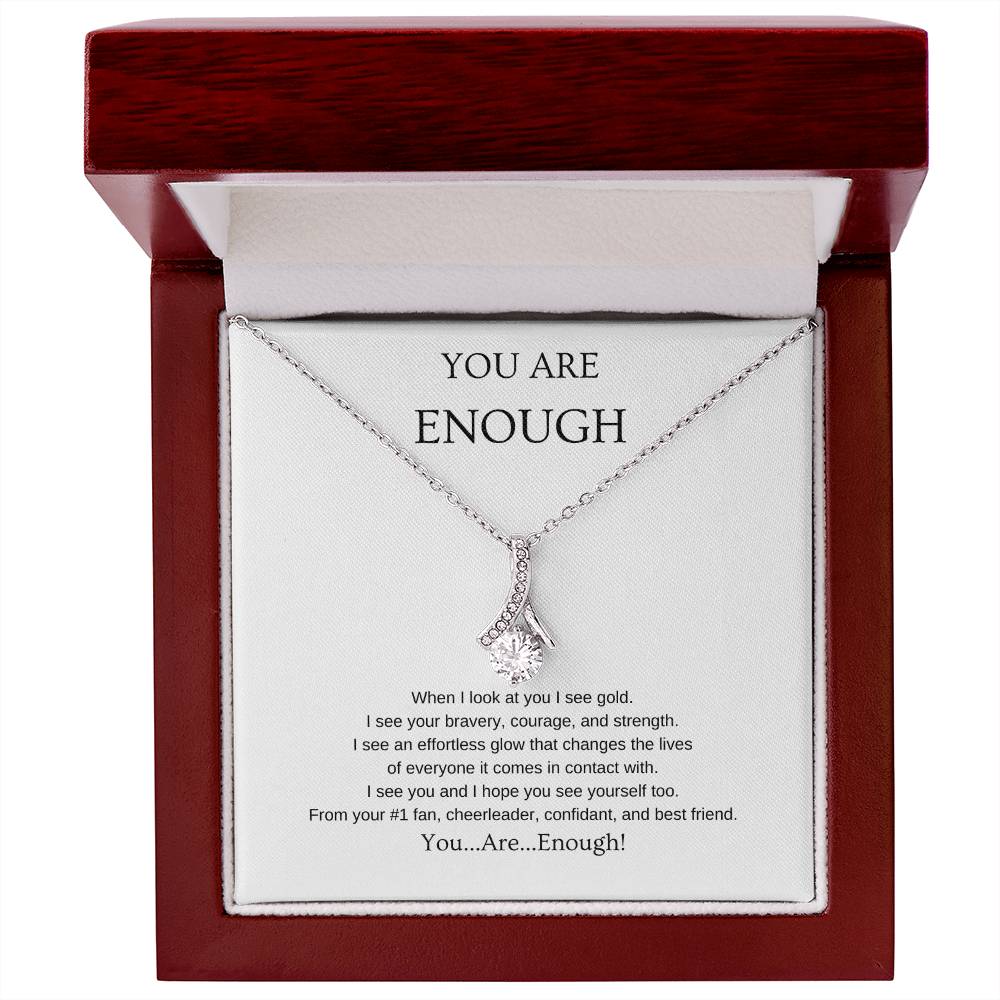 You Are Enough Necklace | Gift for friend | Pendant Necklace | Beauty Necklace