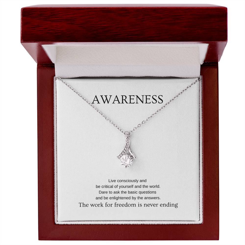 Awareness - Inspiration Necklace | Gift for friend | Pendant Necklace | Beauty Necklace