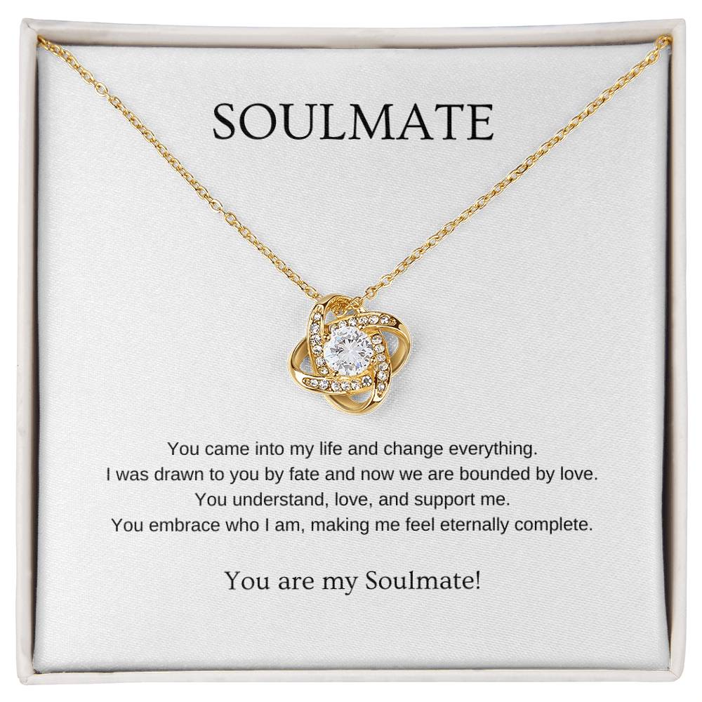 Soulmate - Romantic Necklace | Gift for girlfriend, fiancée, wife | Pendant Necklace | Love Knot Necklace