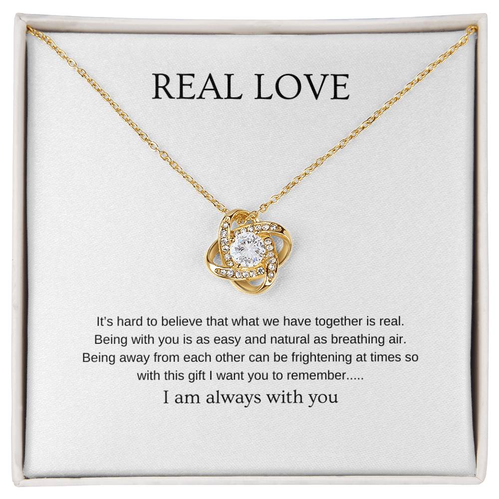 Real Love - Romantic Necklace | Gift for girlfriend, fiancée, wife | Pendant Necklace | Love Knot Necklace