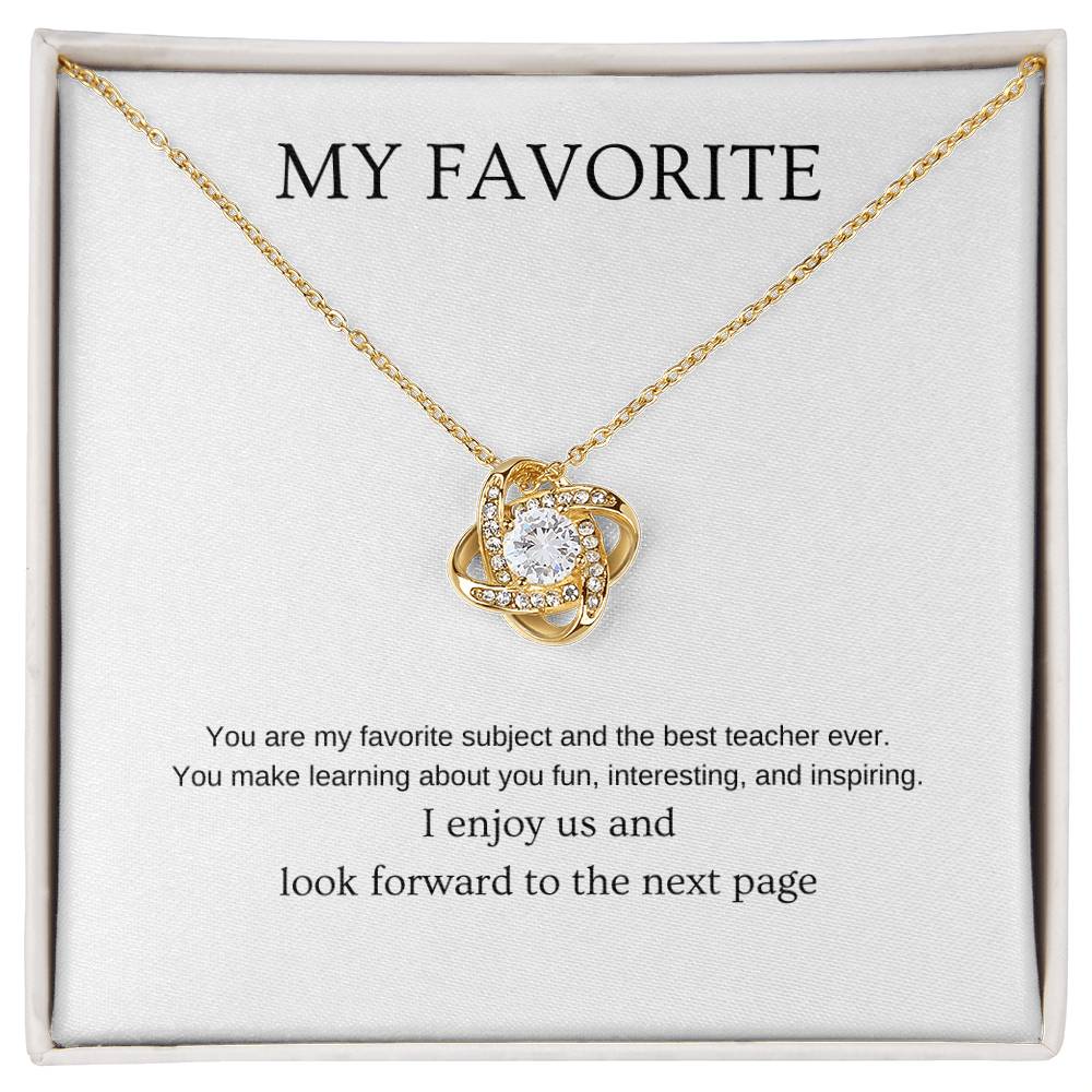 My favorite - Partner Necklace | Gift for girlfriend, fiancée, wife | Pendant Necklace | Love Knot Necklace