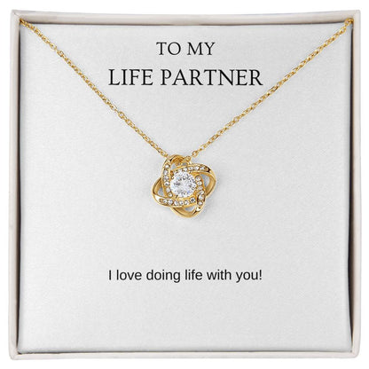 Life Partner - Romantic Necklace | Gift for girlfriend, fiancée, wife | Pendant Necklace | Love Knot Necklace