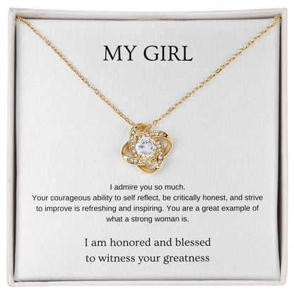 My Girl Necklace | Gift for friend | Pendant Necklace | Love Knot Necklace