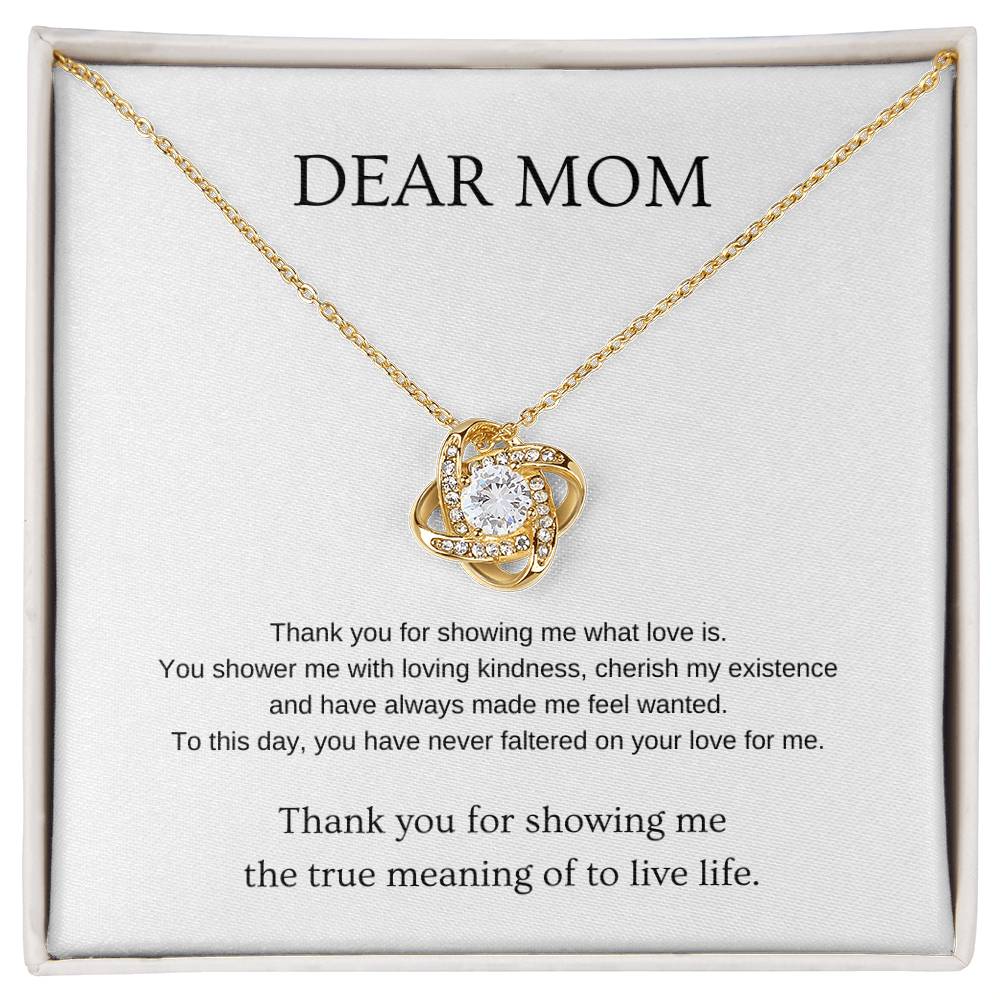 True meaning of love - Mom Necklace | Gift for mom | Pendant Necklace | Love Knot Necklace